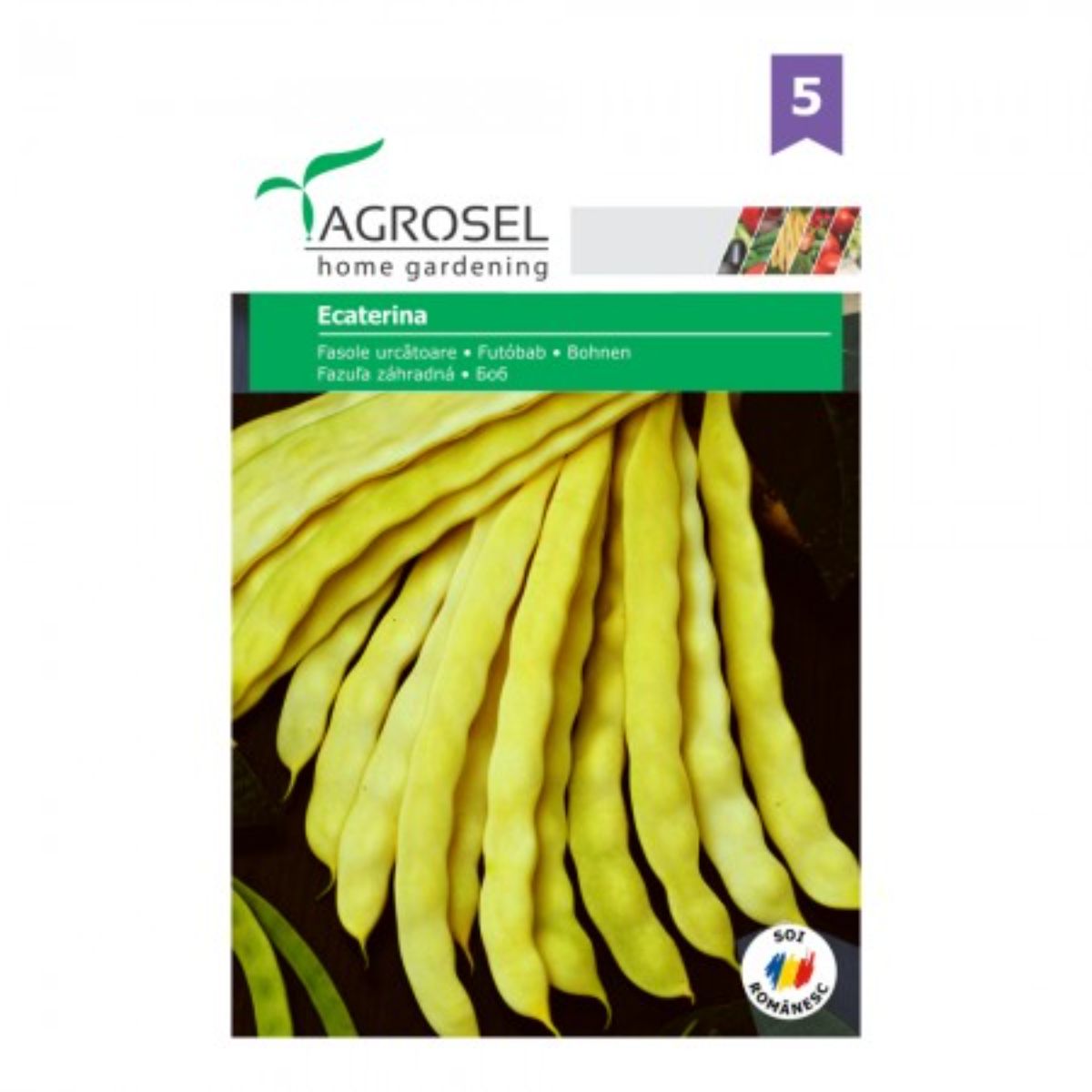 Seminte Fasole Ecaterina Agrosel 250 g, 1, hectarul.ro