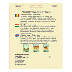 Seminte Fasole urcatoare galbena lata Golden Mary AGROSEM 1 kg