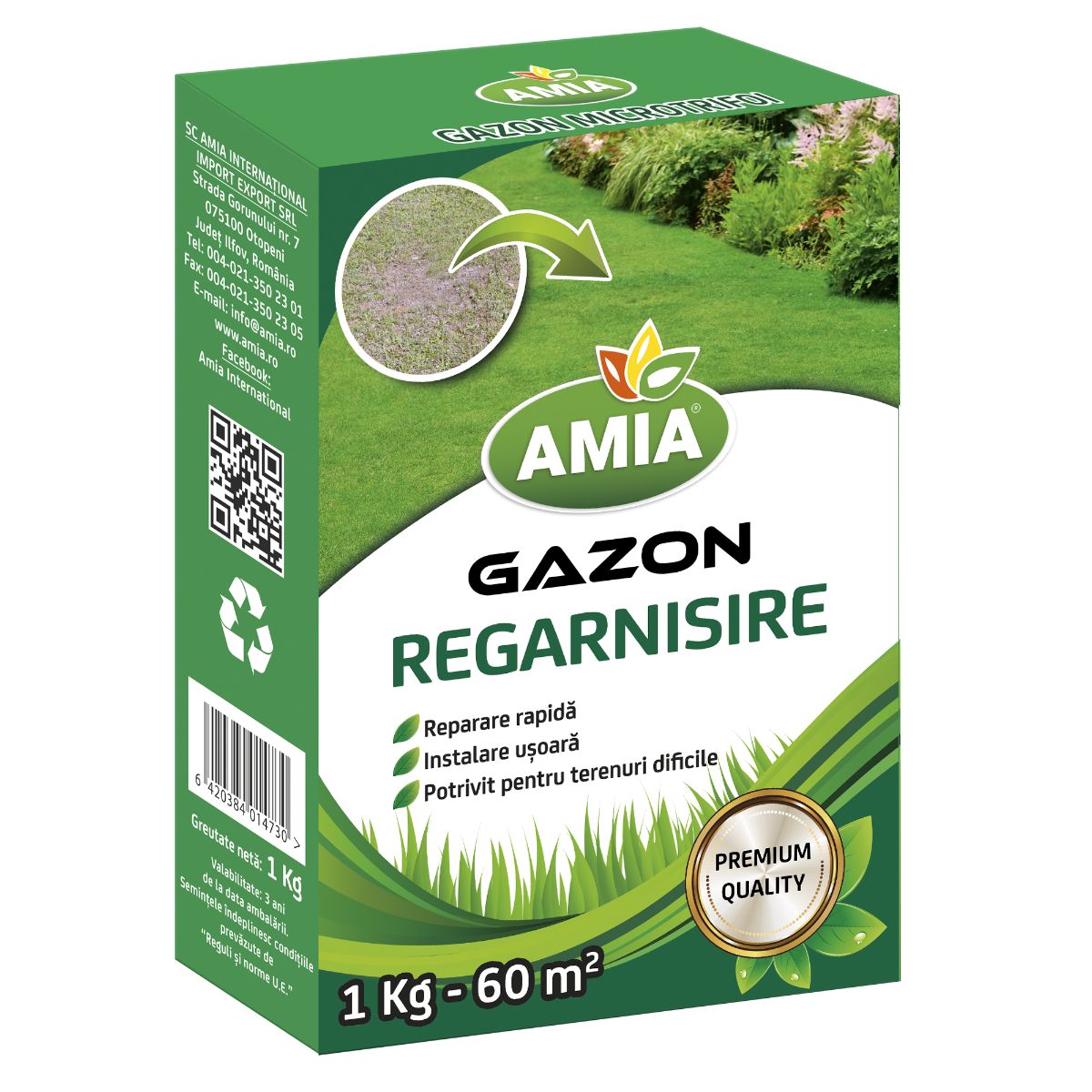 Seminte Gazon REGARNISIRE AMIA 1 Kg, 1, hectarul.ro