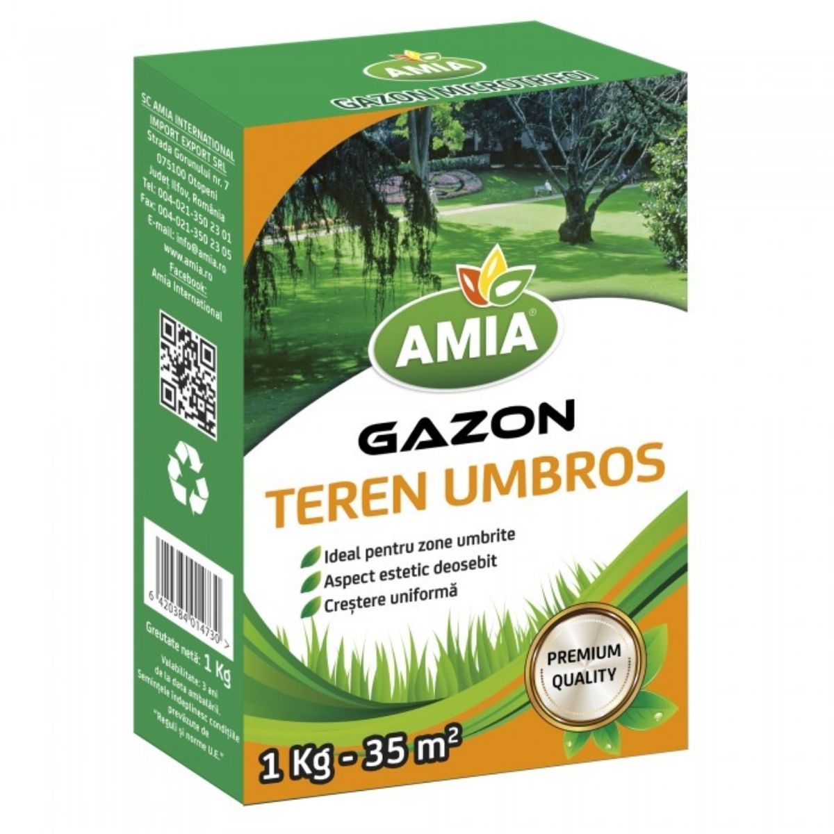 Seminte Gazon TEREN UMBROS AMGTU1 AMIA 1 Kg, 1, hectarul.ro