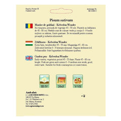 Seminte Mazare de gradina�  Kelvedon Wonder TRATAT AGROSEM 100 g