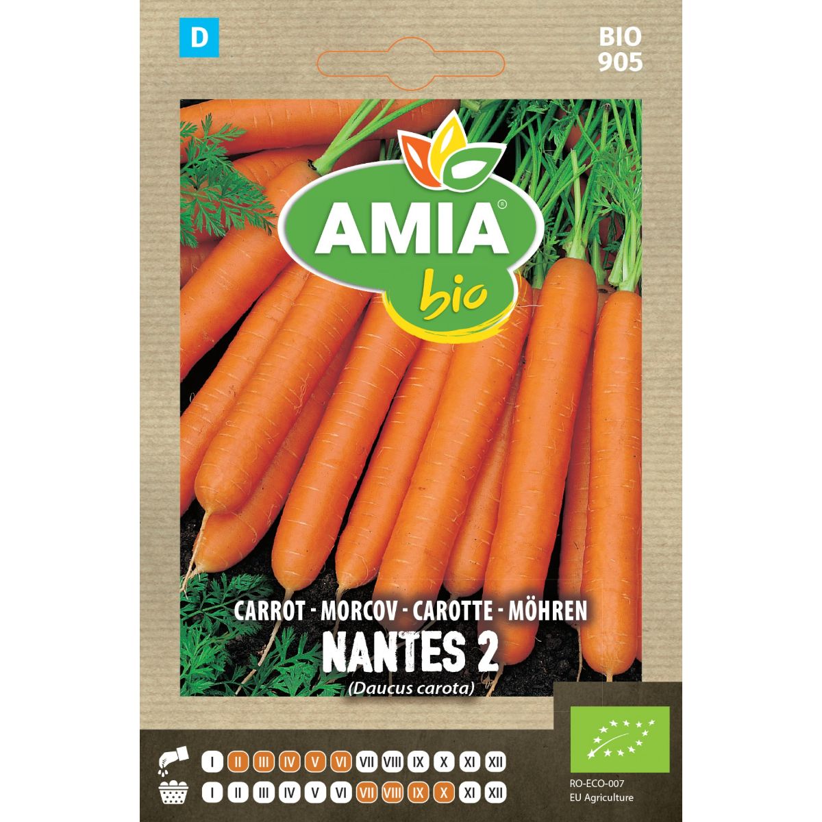 Seminte Morcov Nantes BIO AMIA 1.7gr, 1, hectarul.ro