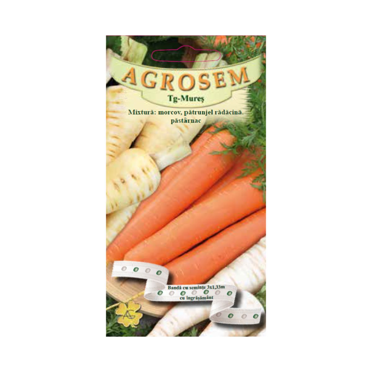 Seminte pe banda MIX: Morcov, Patrunjel, Pastarnac AGROSEM 3 benzi, 1, hectarul.ro