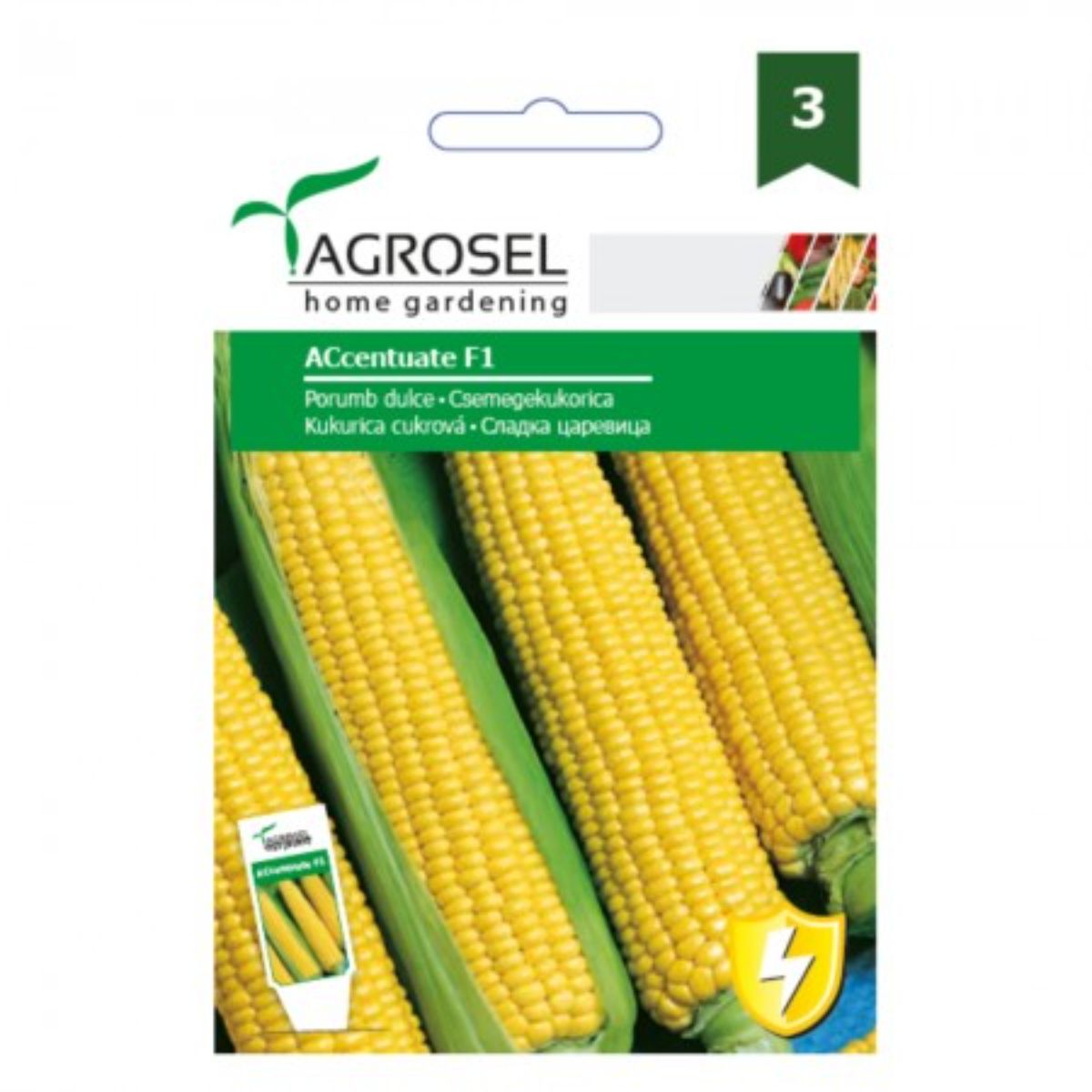 Seminte Porumb Zaharat Accentuate F1 Agrosel 40 sem, 1, hectarul.ro
