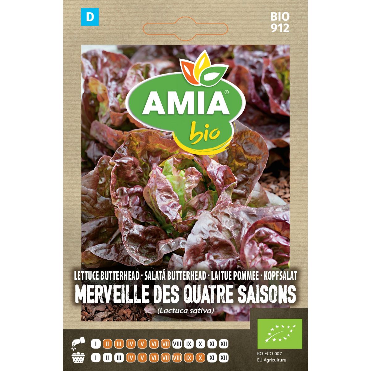 Seminte Salata ButterHead Merveill des Quatre Saisons BIO AMIA 1gr, 1, hectarul.ro