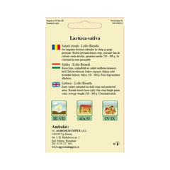 Seminte Salata creata Lollo Bionda AGROSEM 15 g