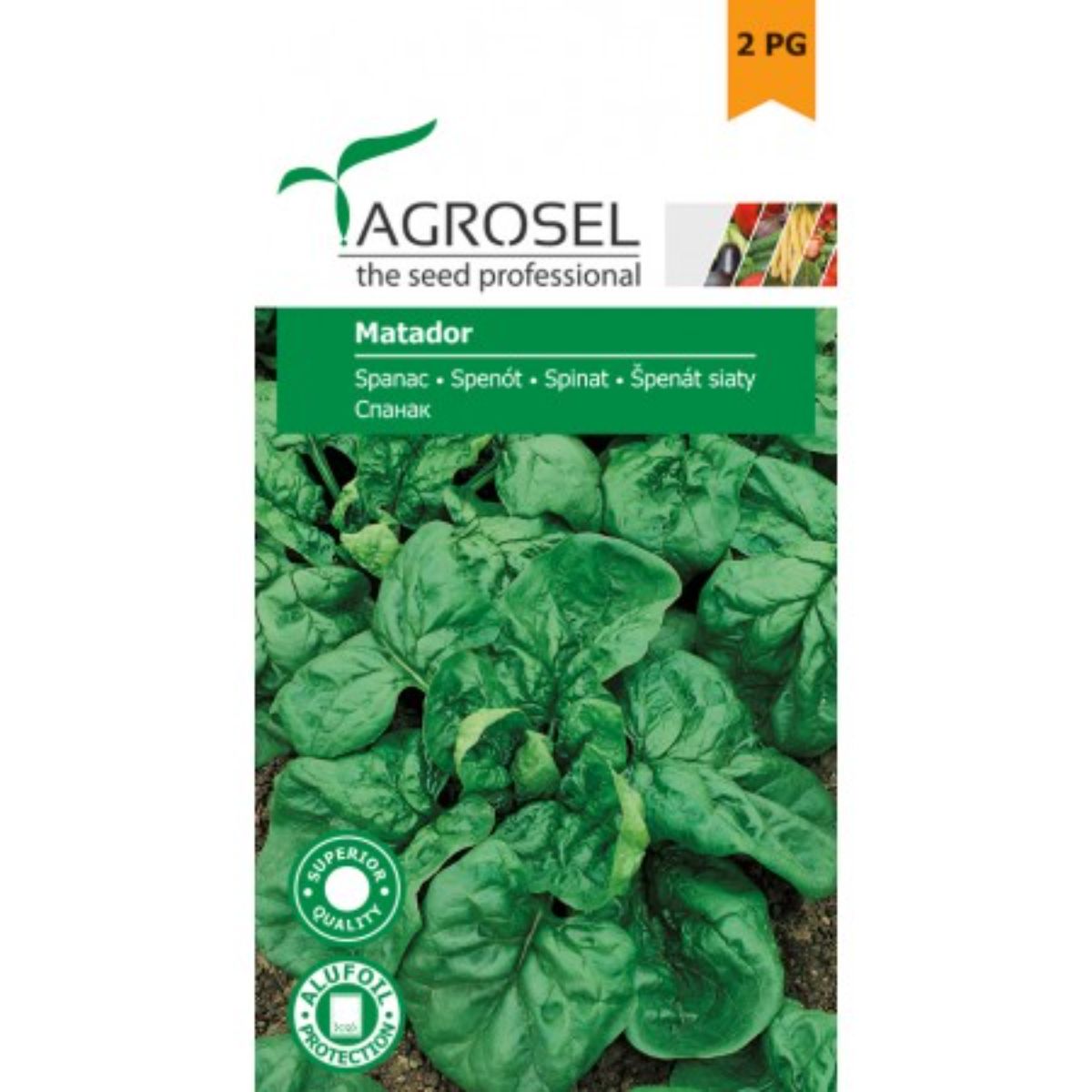Seminte Spanac Matador Agrosel 250 g, 1, hectarul.ro