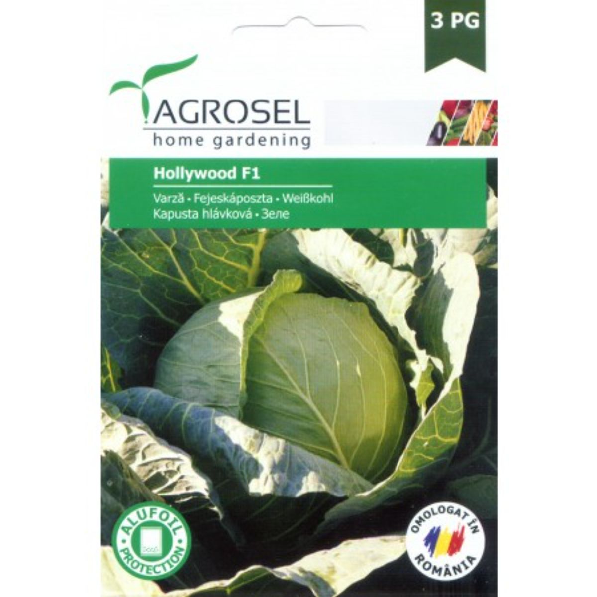 Seminte Varza Hollywood F1 Agrosel 200 sem, 1, hectarul.ro