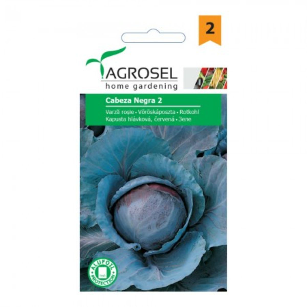 Seminte Varza rosie Cabeza Negra 2 Agrosel 3 g, 1, hectarul.ro