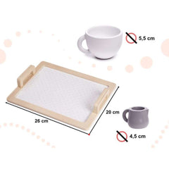 Serviciu de cafea pt copii din lemn, pt 2 persoane