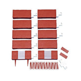 Hectarul - Set 10 borduri decorative ( din care 2 cu lampa solara) Strend Pro GE089, 20x9x4 cm din polipropilena,de culoare maro, cu accesorii de montare incluse