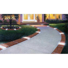 Set 10 borduri decorative ( din care 2 cu lampa solara) Strend Pro GE089, 20x9x4 cm din polipropilena,de culoare maro, cu accesorii de montare incluse