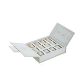 Hectarul - Set 12 lumanari din parafina Ø4X5cm alb in cutie-cadou Inart