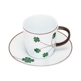 Hectarul - Set 2 cesti cu farfurioara din portelan, 11cl, Cloverleaf Cosy&Trendy