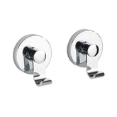 Hectarul - Set 2 cuiere argintii din plastic cromat, pentru prosoape, 6 x 7 x 5 cm Irun Wenko