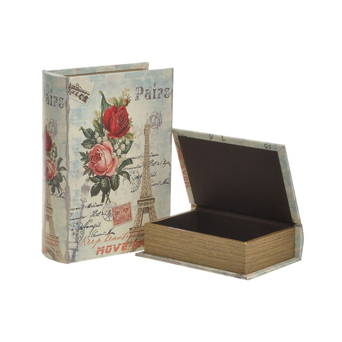 Set 2 cutii de depozitare tip carte Paris 19Χ7Χ27 cm Inart, 1, hectarul.ro