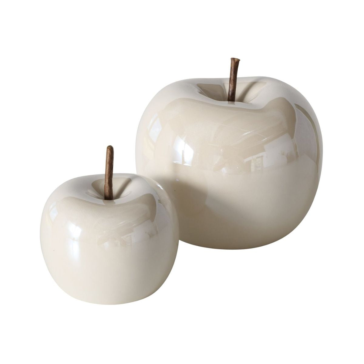 Set 2 decoratiuni albe din ceramica 6,5 / 11 cm design mar Perly Boltze, 1, hectarul.ro