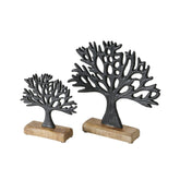 Hectarul - Set 2 decoratiuni din metal si lemn 17 / 26 cm Lapu Boltze