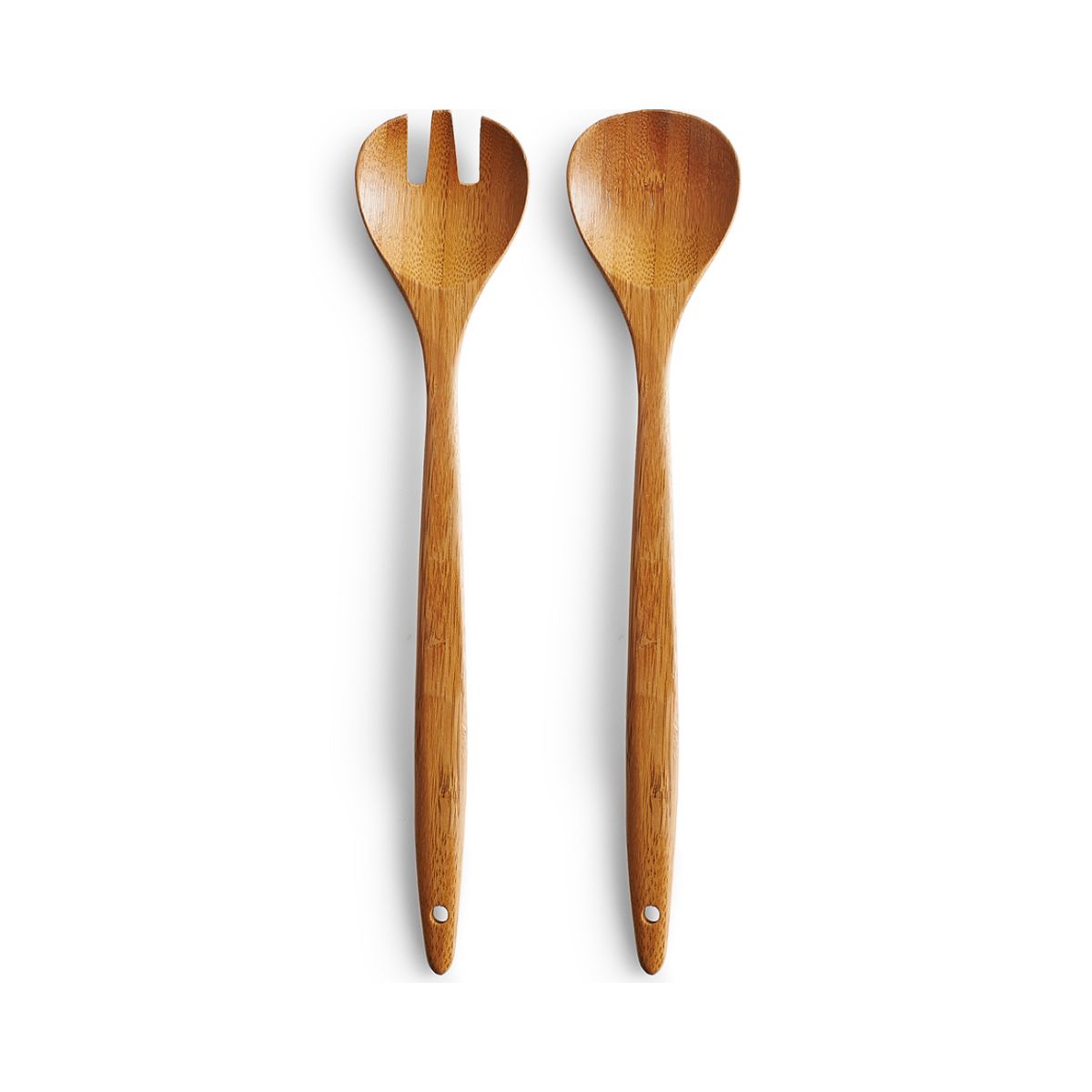 Set 2 linguri pentru servire salata, din bambus, 30 cm, Salad Server Zeller, 1, hectarul.ro