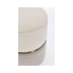 Set 2 pouf-uri gri din tesatura poliester si MDF, Ø 31.5/36, Radinka Bizzotto