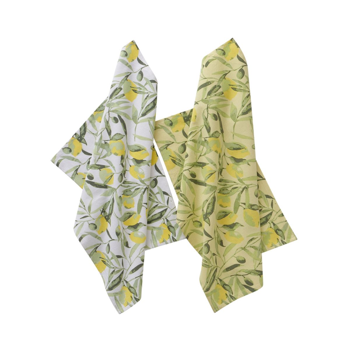 Set 2 prosoape de bucatarie verde/alb 70 x 50 cm Zitronella Boltze, 1, hectarul.ro