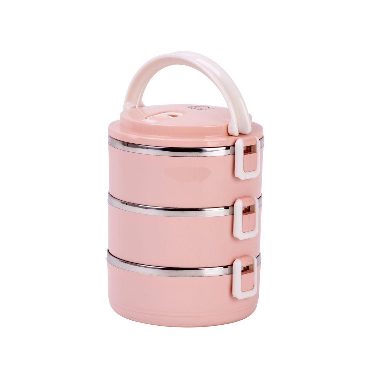 Set 3 caserole termoizolante pentru alimente, din polpropilena cu interior metalic 2.1 l, roz, 1, hectarul.ro