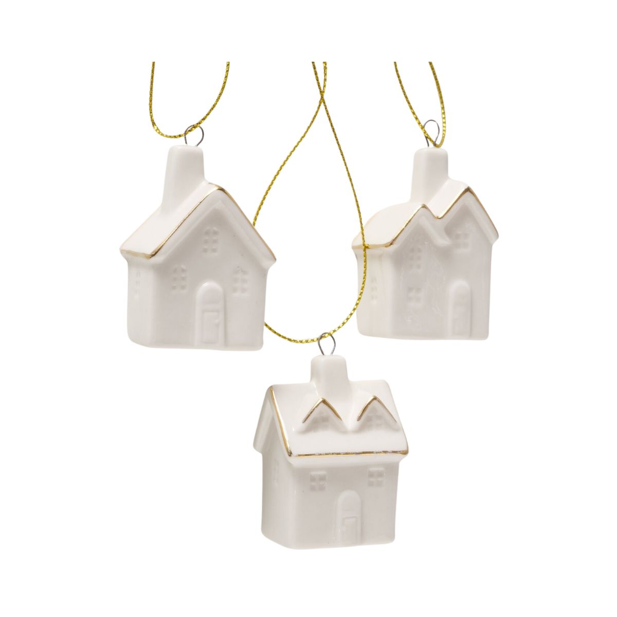 Set 3 decoratiuni de Craciun 5 cm cu agatatoare Virginie Boltze, 1, hectarul.ro