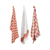 Hectarul - Set 3 prosoape de bucatarie rosu/alb Stoff Cosy&Trendy