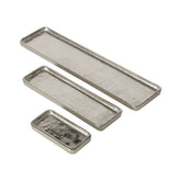 Hectarul - Set 3 tavi argintii din aliaj nichel-aluminiu 13 / 38 / 24 cm Simo Boltze