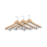 Hectarul - Set 3 umerase de haine cu clipsuri, din lemn, Clothes Hanger Set Zeller