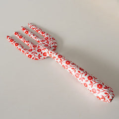 Set 3 unelte pentru gradinarit, alb/rosu din metal, Lilly Boltze