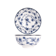 Set 4 boluri alb/albastru din portelan Ø11,5 cm Flor Azul Cosy&Trendy