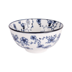 Set 4 boluri alb/albastru din portelan Ø11,5 cm Flor Azul Cosy&Trendy