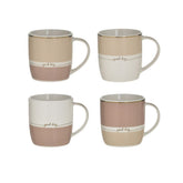 Hectarul - Set 4 cani din portelan cu design, 365 cc, INART