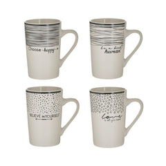 Set 4 cani negru / alb cu 4 modele de grafica Inart