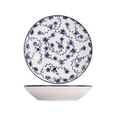 Hectarul - Set 4 farfurii adanci alb/albastru din portelan Ø20 cm Flor Azul Cosy&Trendy