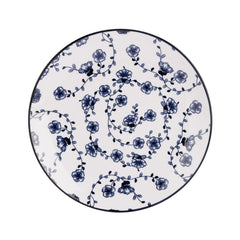 Set 4 farfurii alb/albastru din portelan Ø19 cm Flor Azul Cosy&Trendy