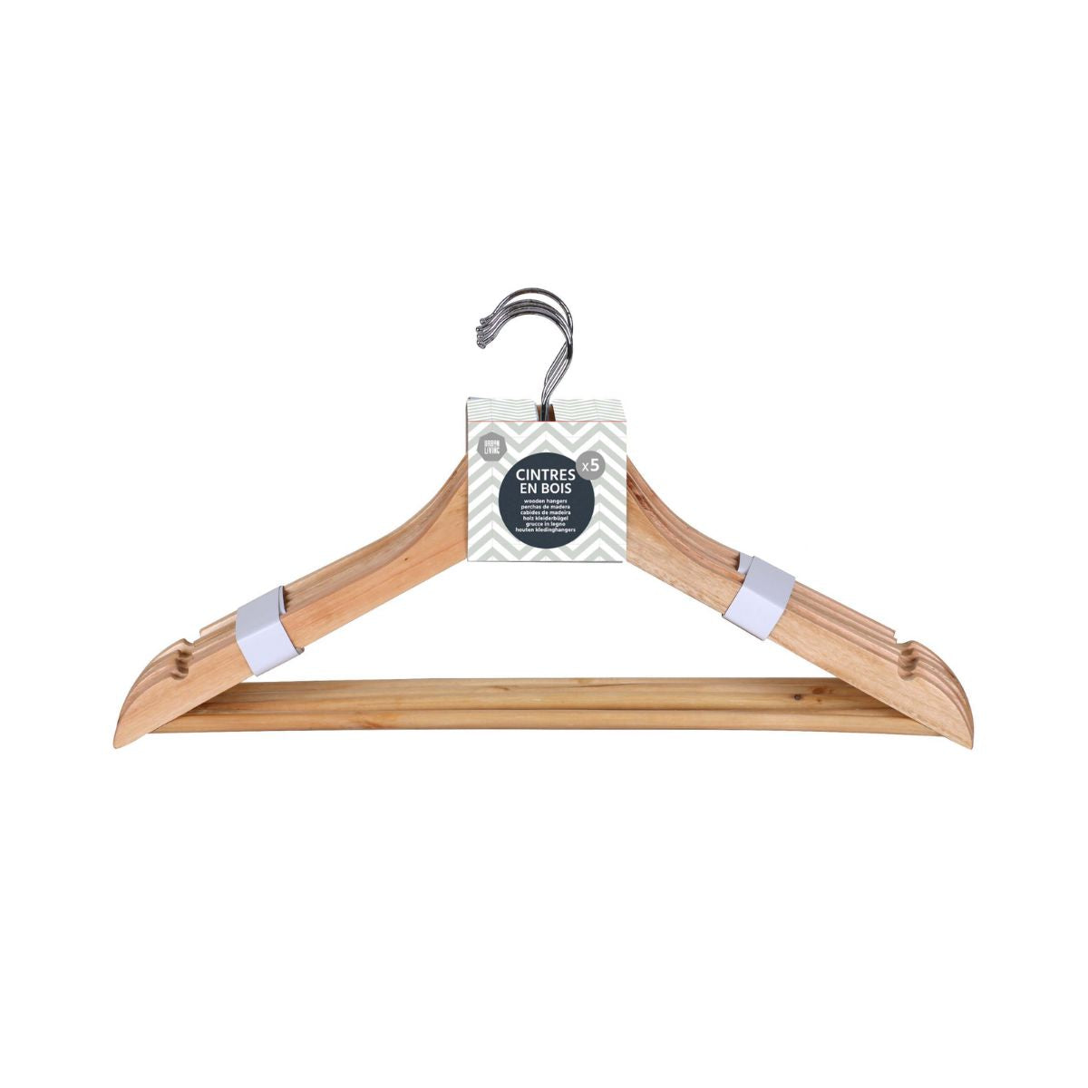 Set 5 umerase de haine, din lemn, Urban Living, 1, hectarul.ro