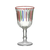 Hectarul - Set 6 pahare de vin multicolor-transparent din sticla 240cc Inart