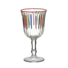 Set 6 pahare de vin multicolor-transparent din sticla 240cc Inart