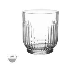 Set 6 pahare din sticla pentru wiskey 330cc Φ8X9 Inart