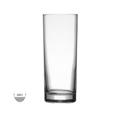 Set 6 pahare din sticla transparente 360cc Inart