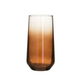 Hectarul - Set 6 pahare maro-tranpsarent din sticla 470cc Inart