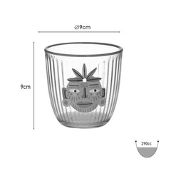 Set 6 pahare multicolore din sticla 290cc Inart