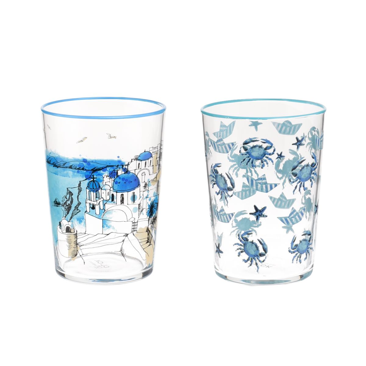 Set 6 pahare pentru apa, 510 ml, 2 modele, 1, hectarul.ro