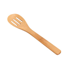 Set ustensile de bucatarie din bambus in suport, 7 piese, Kitchen Utensil Holder Zeller