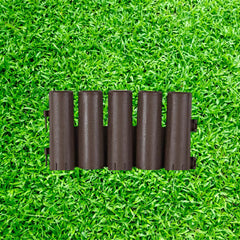 Set 8 borduri decorative din polipropilena de culoare maro inchis stabilizata UV, 27x24 cm