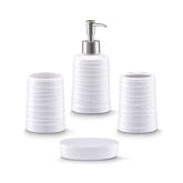 Hectarul - Set accesorii de baie, alb, din ceramica, Conic Zeller