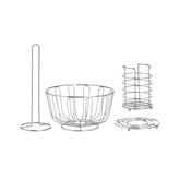 Hectarul - Set accesorii de bucatarie 4 piese argintiu din inox Inart