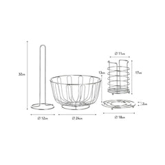 Set accesorii de bucatarie 4 piese argintiu din inox Inart